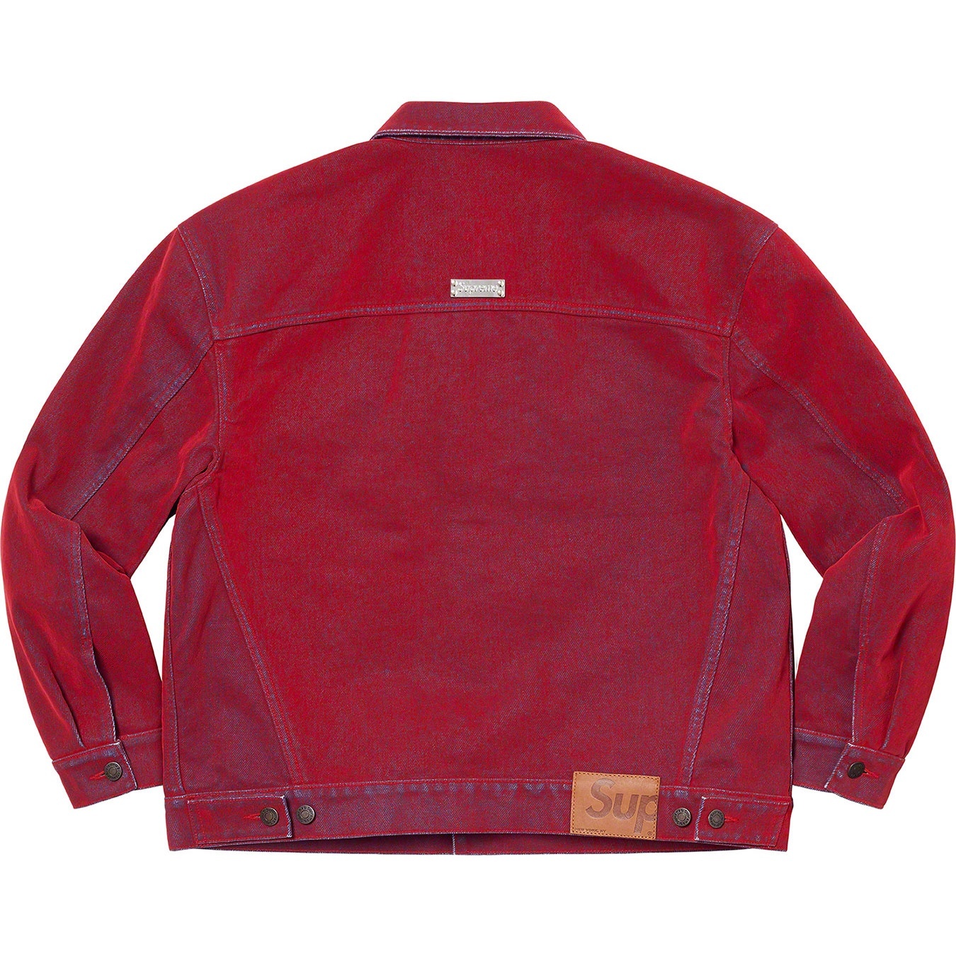 Flocked Denim Trucker Jacket view 9